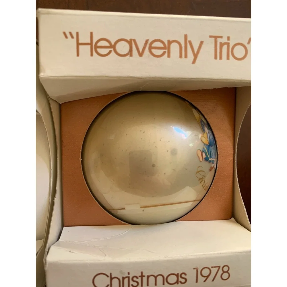 Two Vintage Christmas Ornaments - 1977 